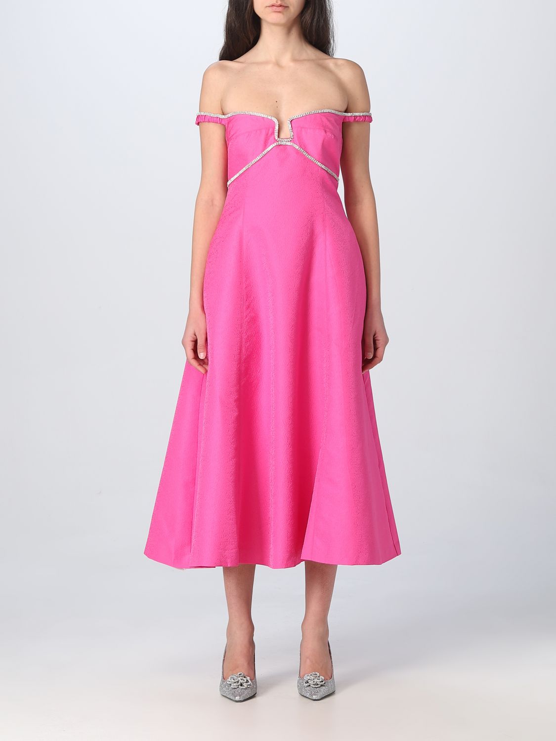 Shop Self-portrait Dress  Woman Color Pink