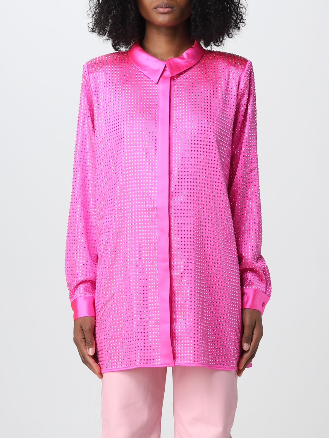 Shop Self-portrait Shirt  Woman Color Pink