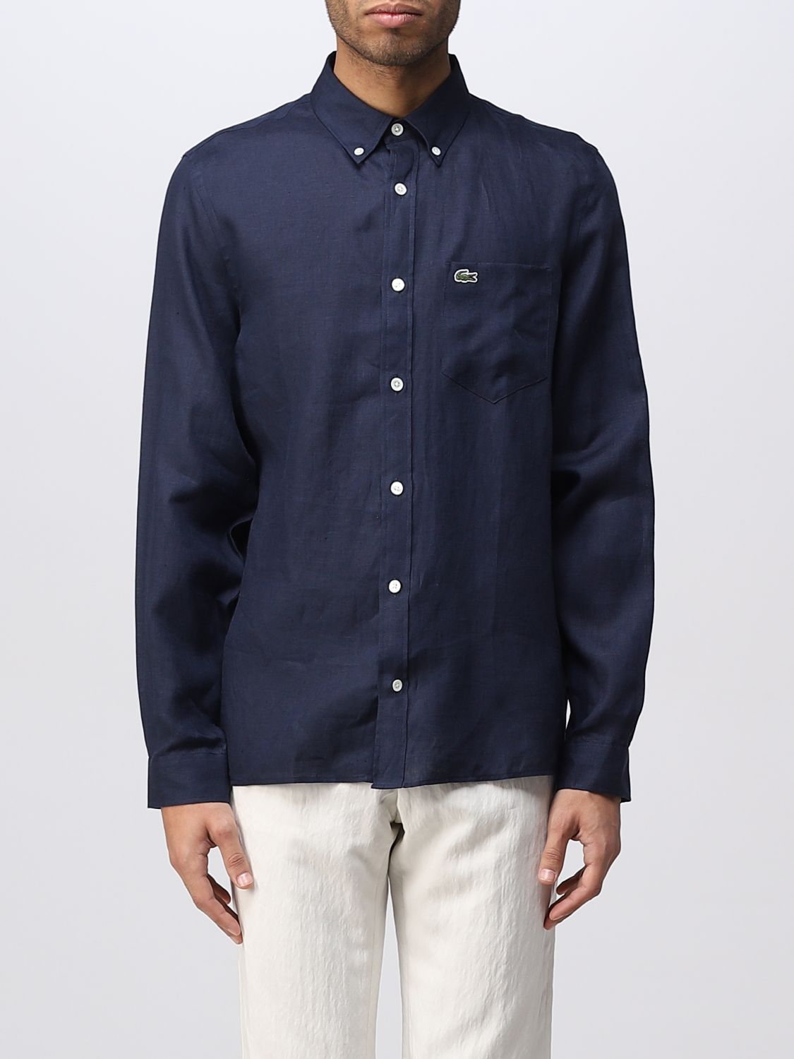 Lacoste Outlet: shirt for man - Navy | Lacoste shirt CH5692 online at ...