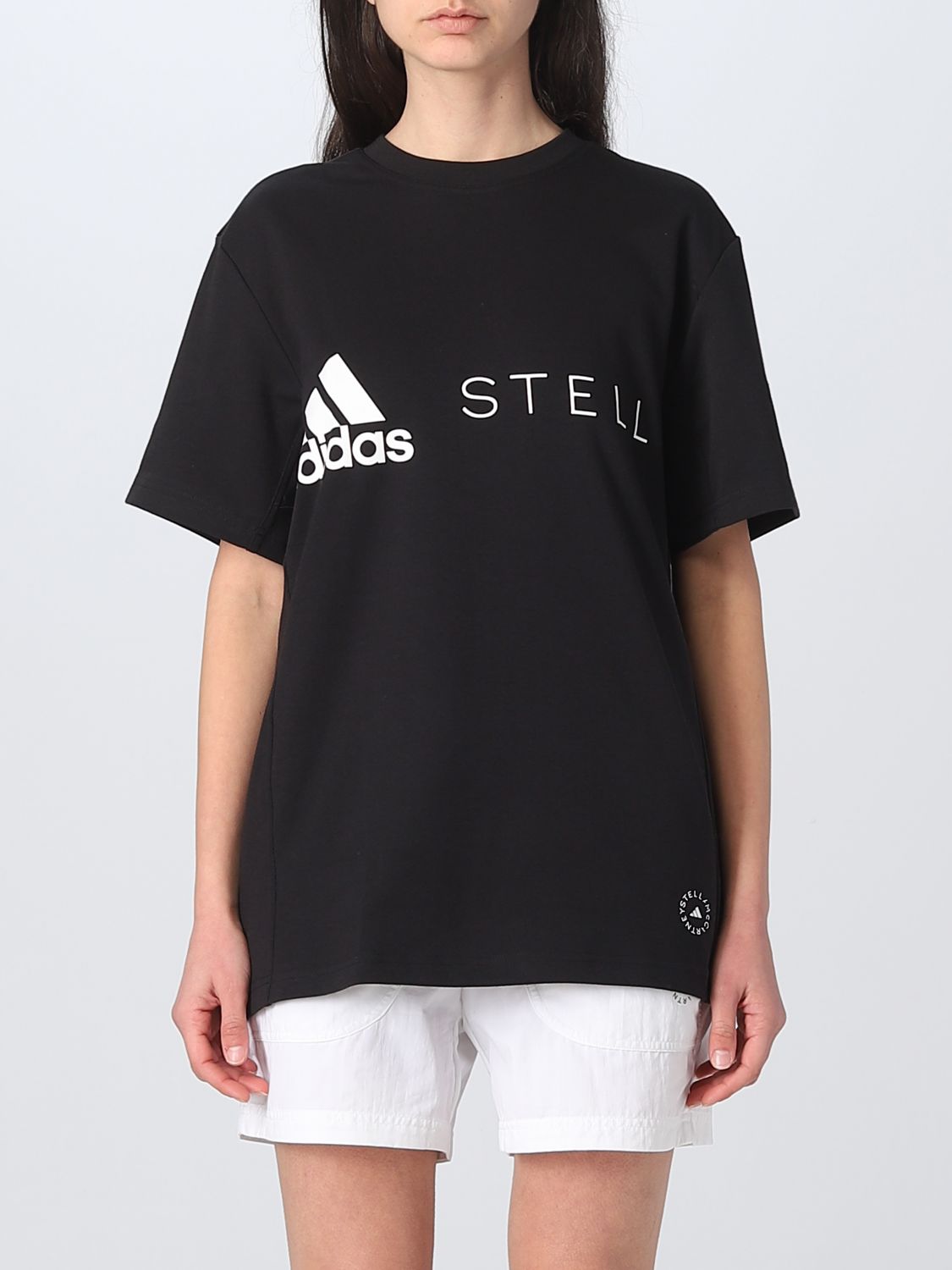 Energizar Humo Instalación ADIDAS BY STELLA MCCARTNEY: Camiseta para mujer, Negro | Camiseta Adidas By  Stella Mccartney HB7402 en línea en GIGLIO.COM