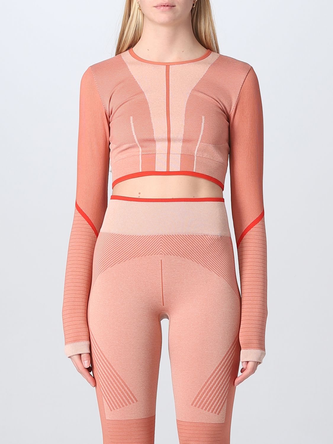 Adidas By Stella Mccartney True Strength Seamless Yoga Crop Top In Pink