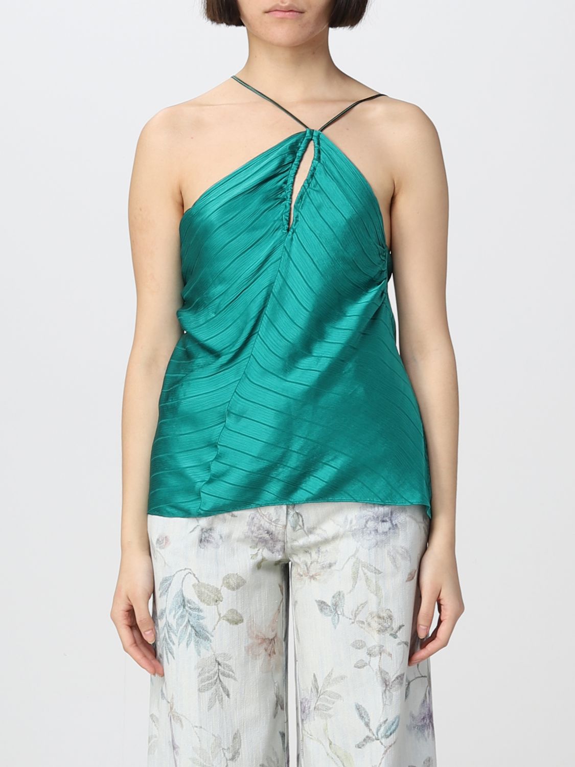 FORTE FORTE TOP FORTE FORTE WOMAN COLOR EMERALD,D93980079