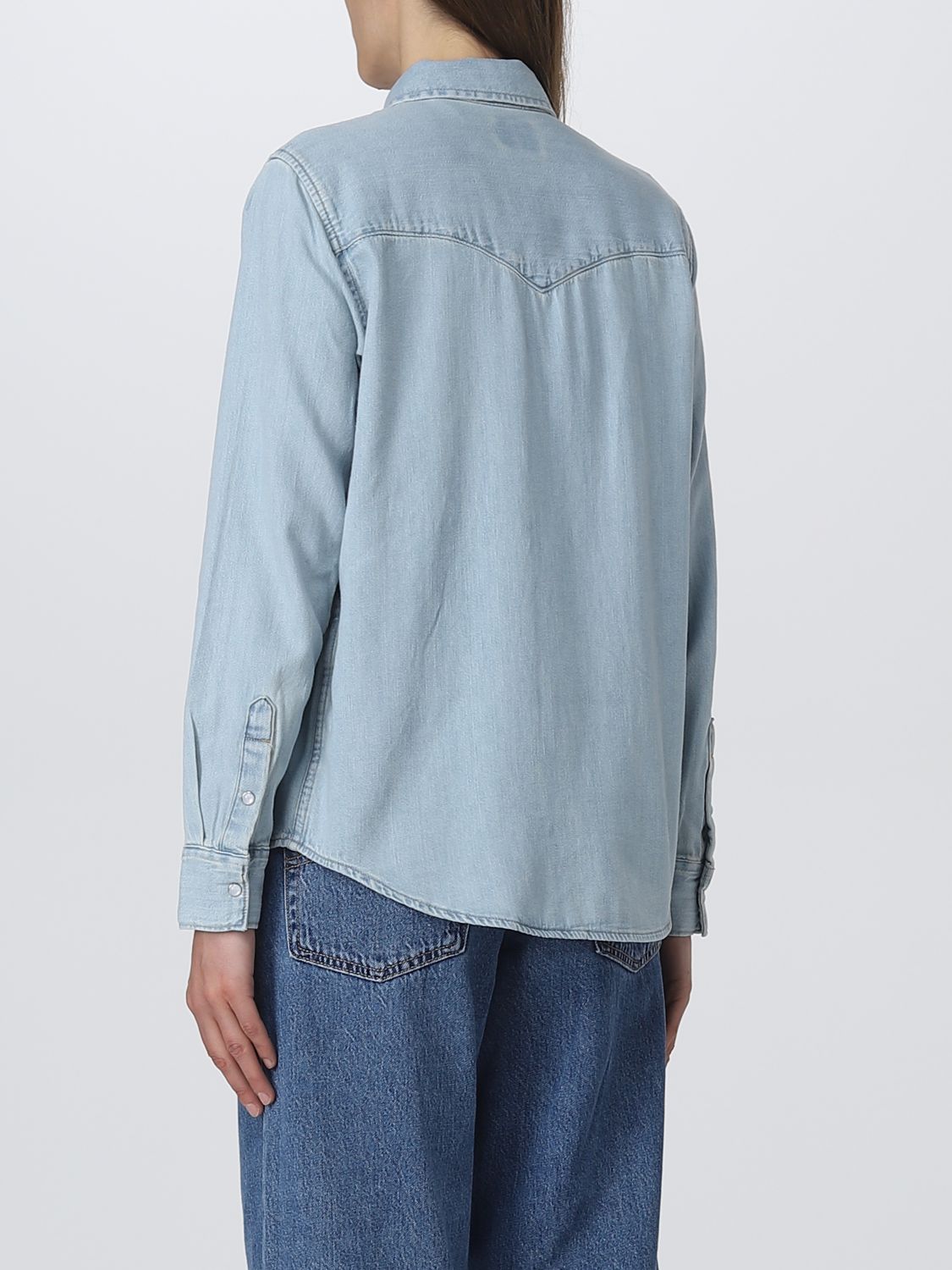 LEVI'S: shirt for woman - Blue | Levi's shirt 167860001 online on ...