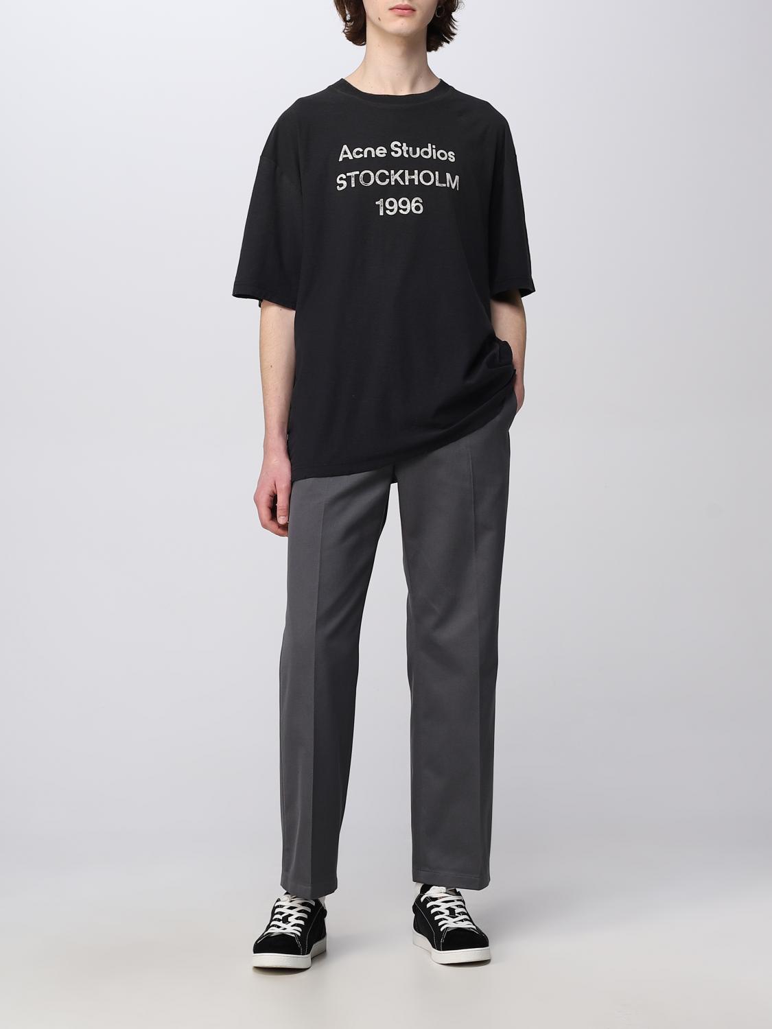 ACNE STUDIOS：Tシャツ メンズ - ブラック | GIGLIO.COMオンラインの