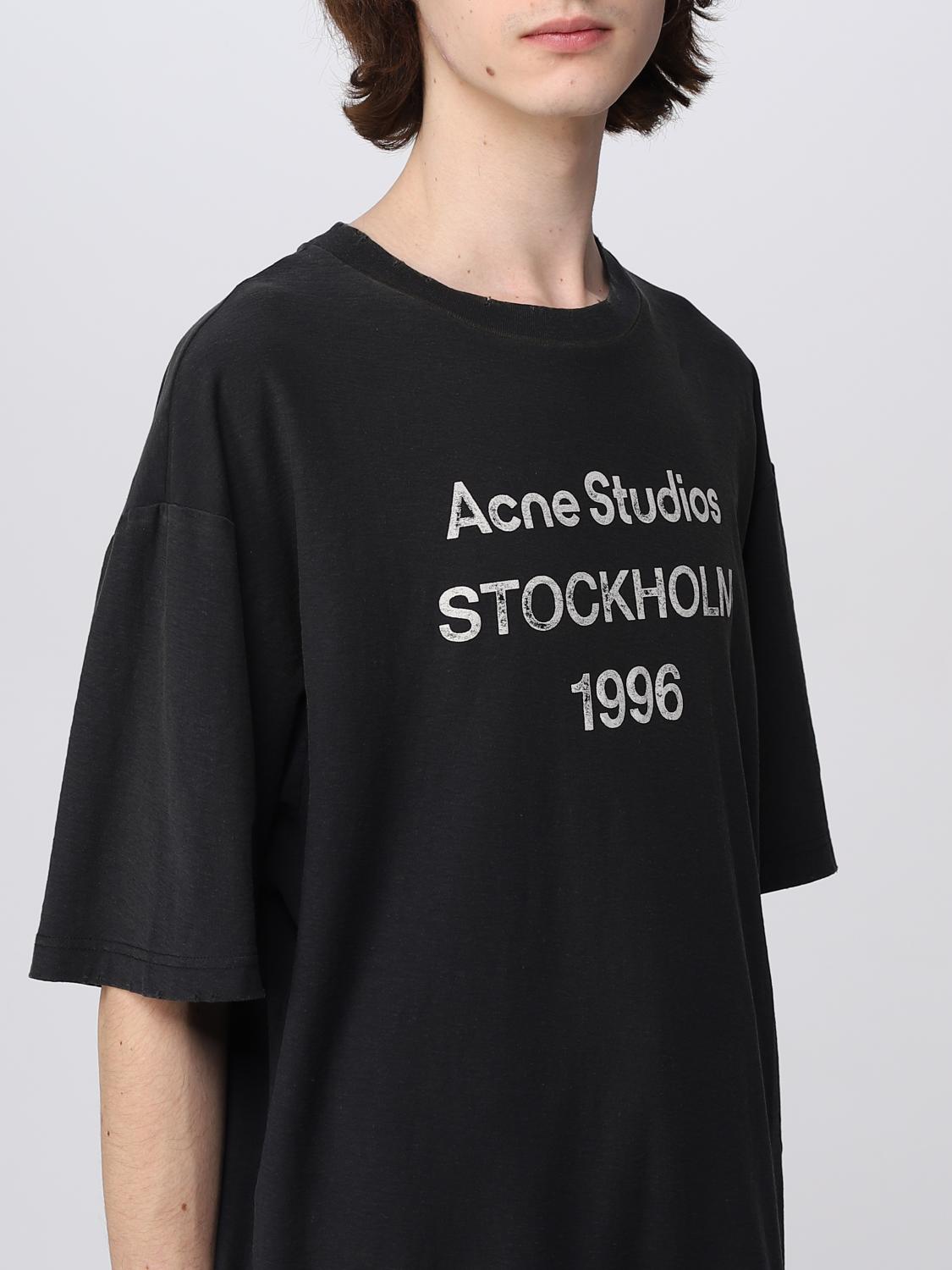 ACNE STUDIOS：Tシャツ メンズ - ブラック | GIGLIO.COMオンラインの