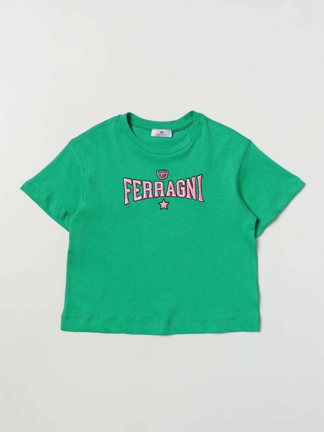 T-shirt Chiara Ferragni: T-shirt di cotone Chiara Ferragni verde 1
