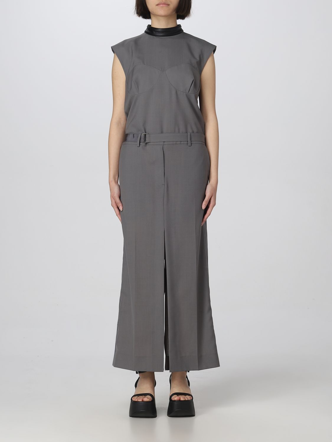 Dress Sacai: Sacai dress for woman grey 1