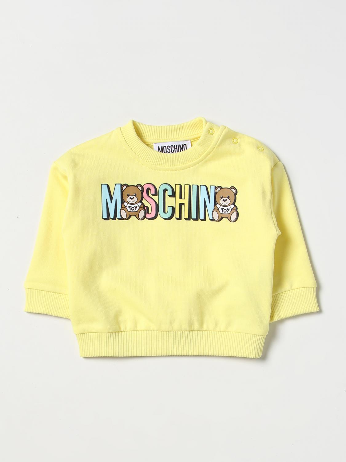 MOSCHINO BABY sweater for baby Yellow Moschino Baby sweater MTF03NLCA51 online at