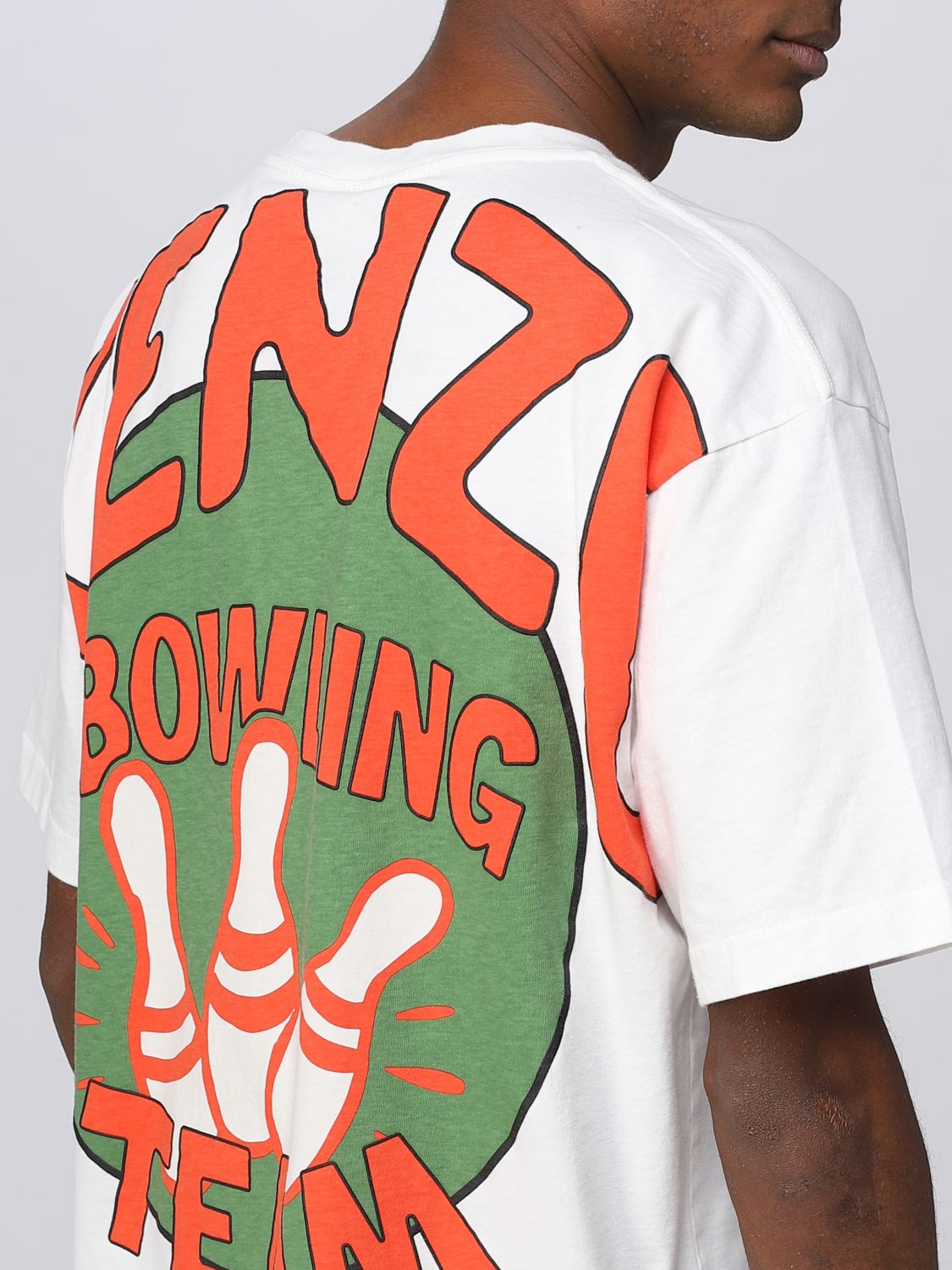 T-shirt Kenzo: T-shirt oversize Kenzo con stampa bowling bianco 5