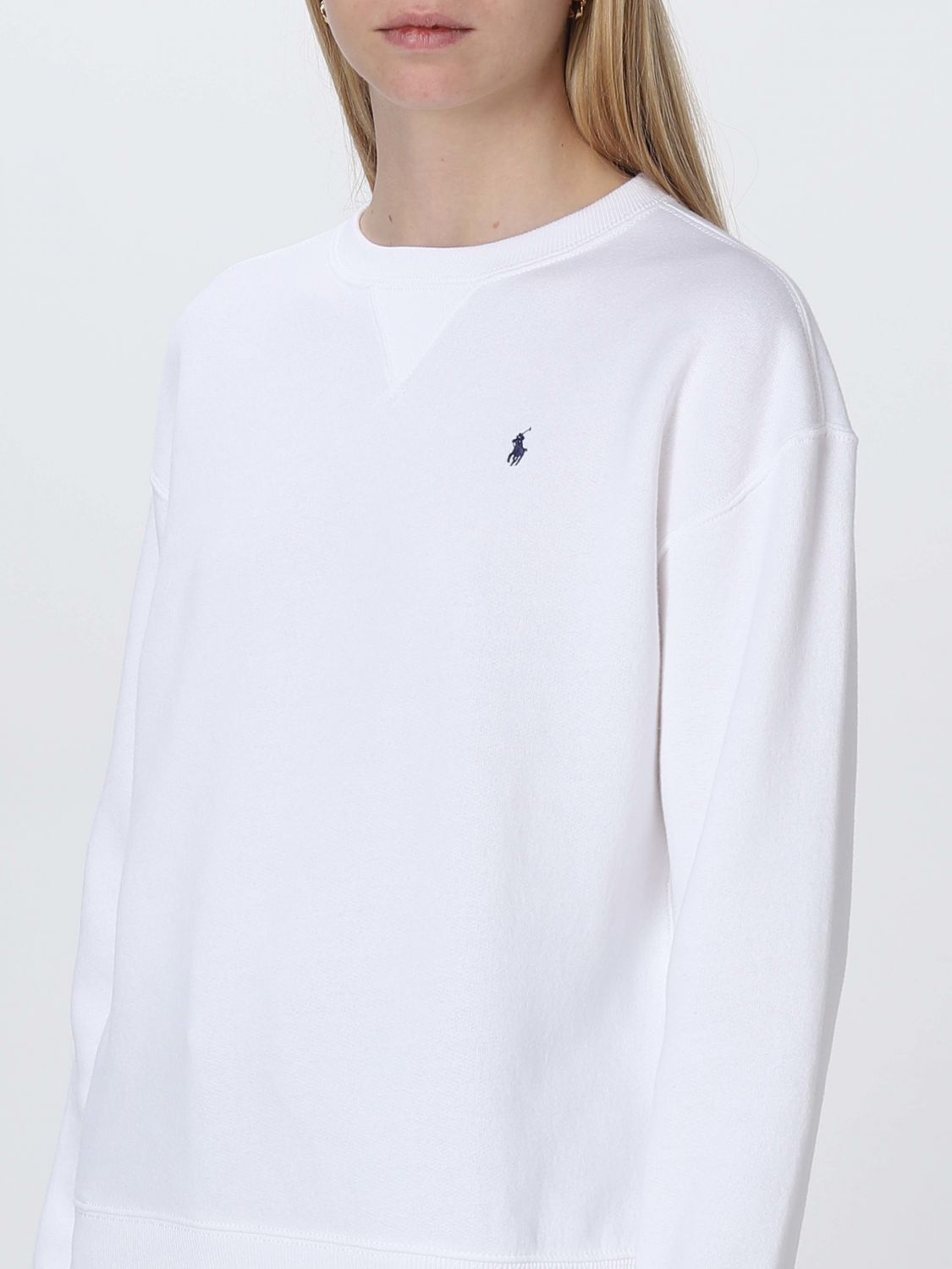 POLO RALPH LAUREN: sweatshirt for woman - White | Polo Ralph Lauren  sweatshirt 211891557 online on 