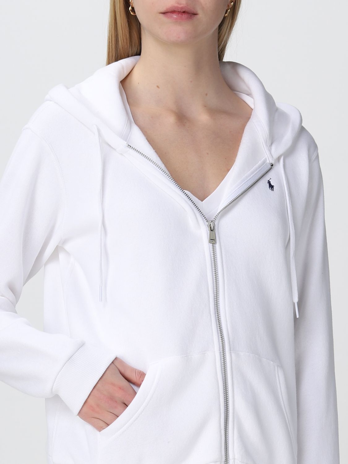 POLO RALPH LAUREN: sweatshirt for woman - White | Polo Ralph Lauren  sweatshirt 211891559 online on 