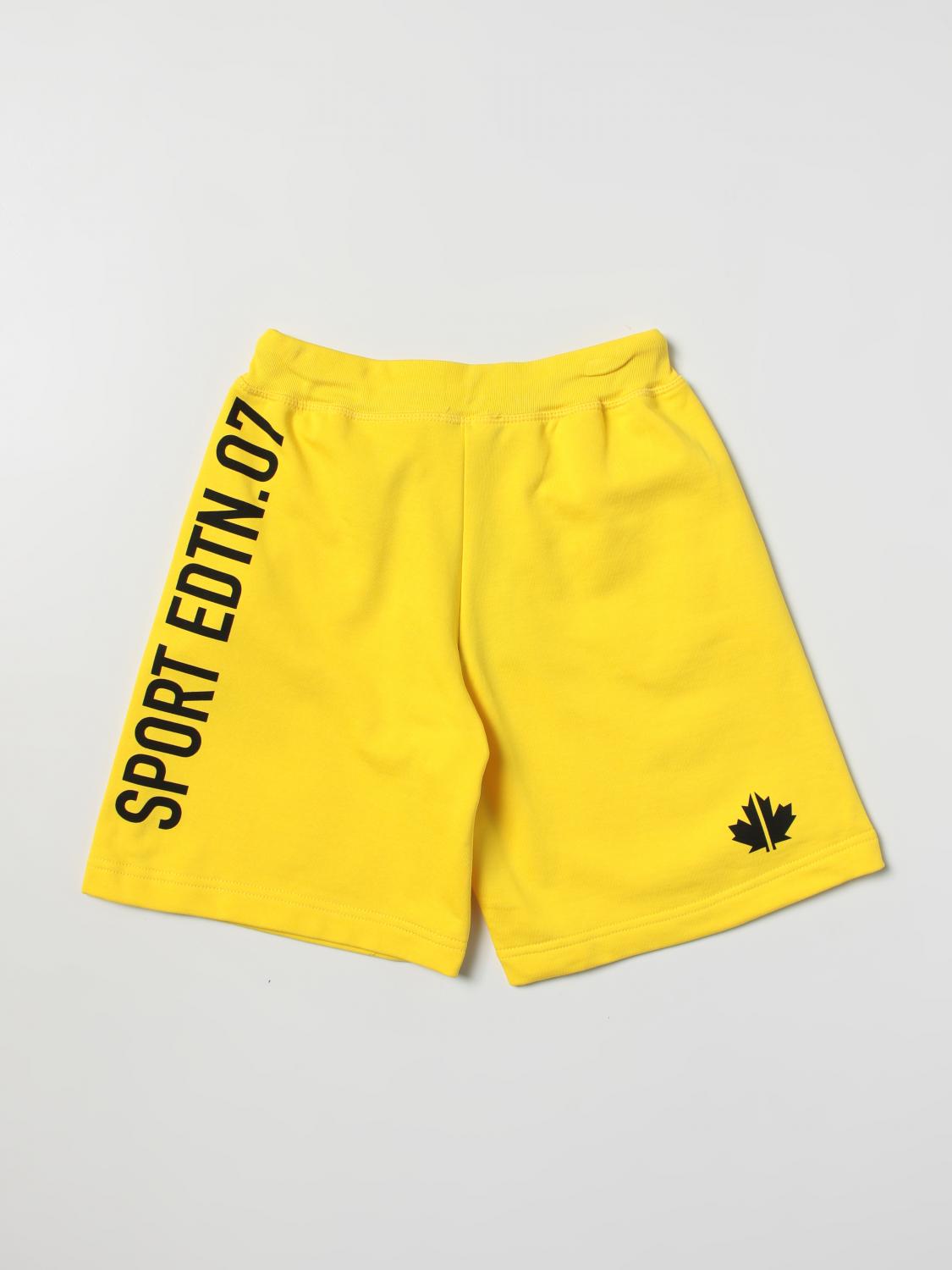 DSQUARED2 JUNIOR shorts for boys Yellow Dsquared2 Junior shorts