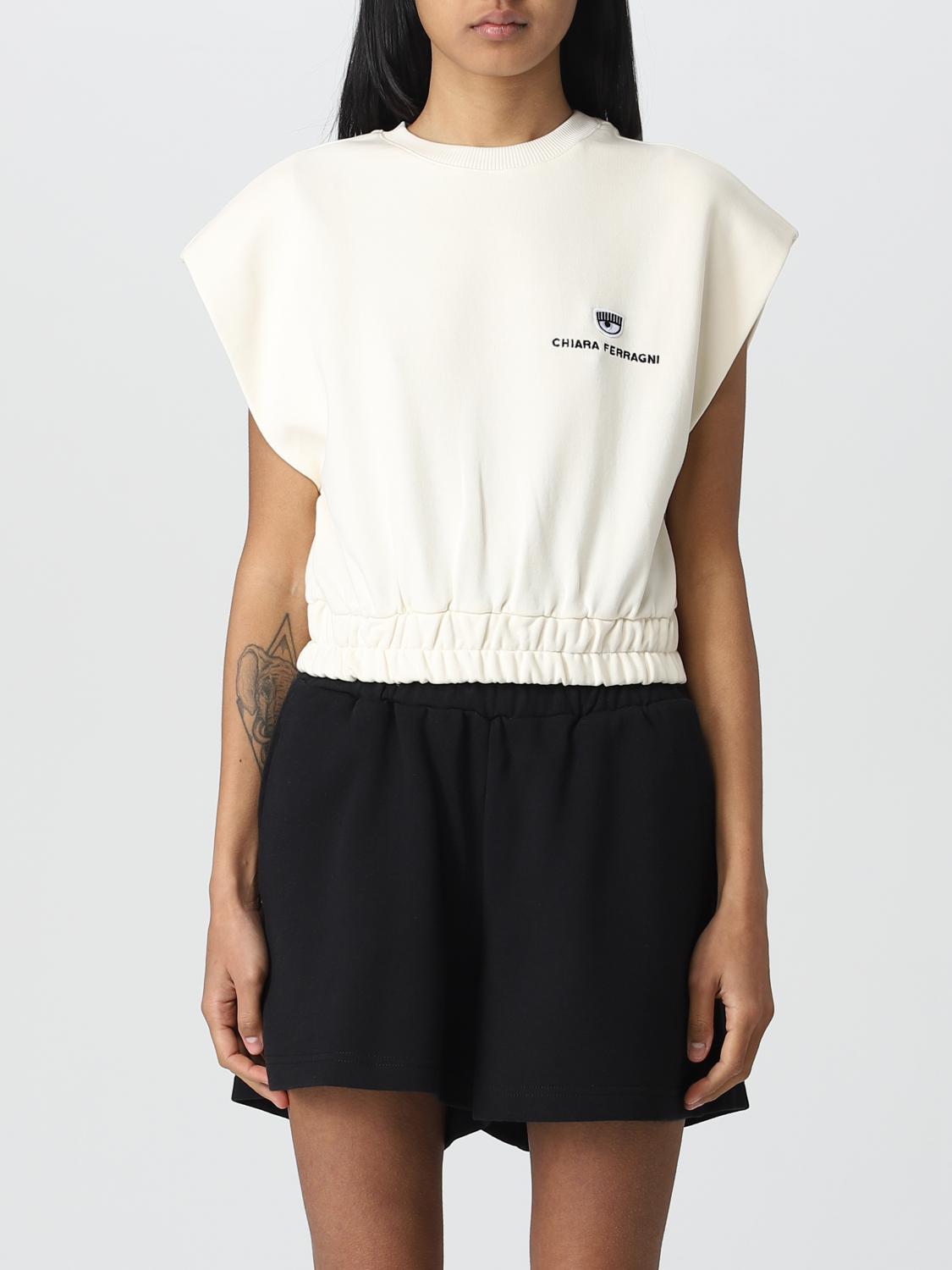 T-shirt Chiara Ferragni: T-shirt Chiara Ferragni in cotone bianco 1