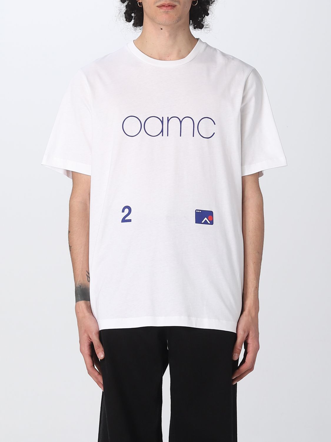 Shop Oamc T-shirt  Men Color White