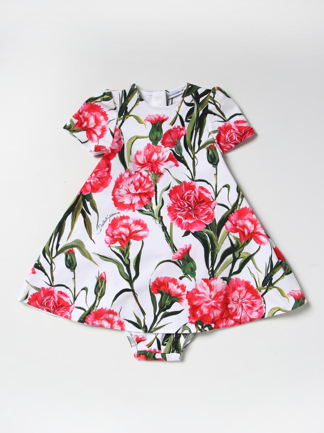 DOLCE & GABBANA: romper for baby - Pink | Dolce & Gabbana romper  L2JD5UFSG6E online on 