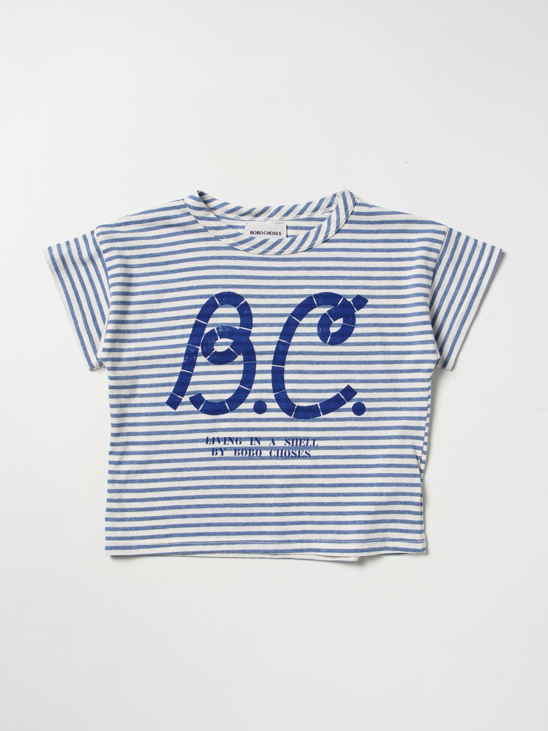 Bobo Choses Baby Blue Striped T-shirt In Gnawed Blue | ModeSens