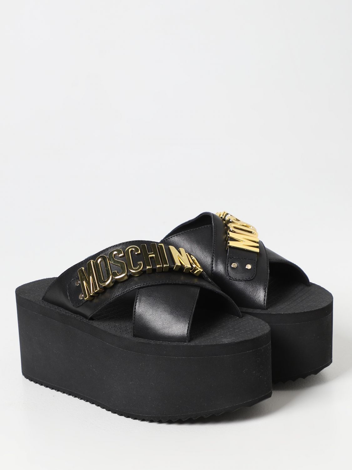 MOSCHINO COUTURE: wedge shoes for woman - Black | Moschino Couture ...