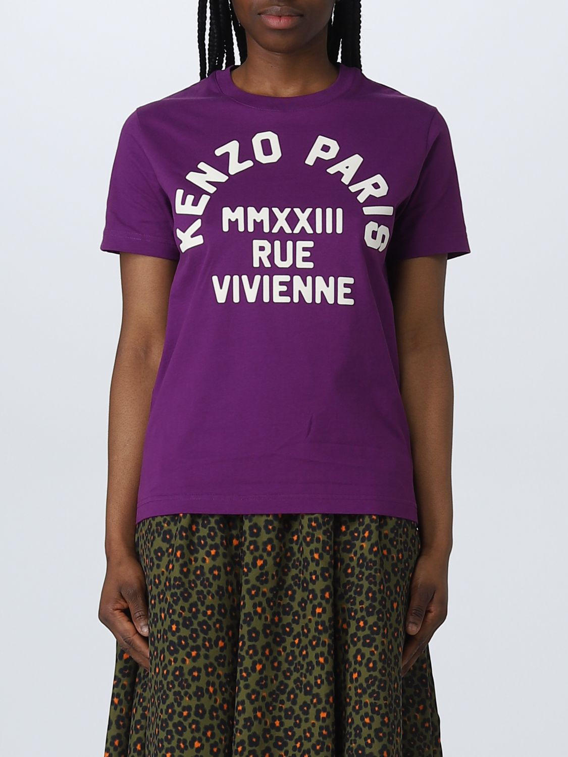 Shop Kenzo T-shirt  Woman Color Violet