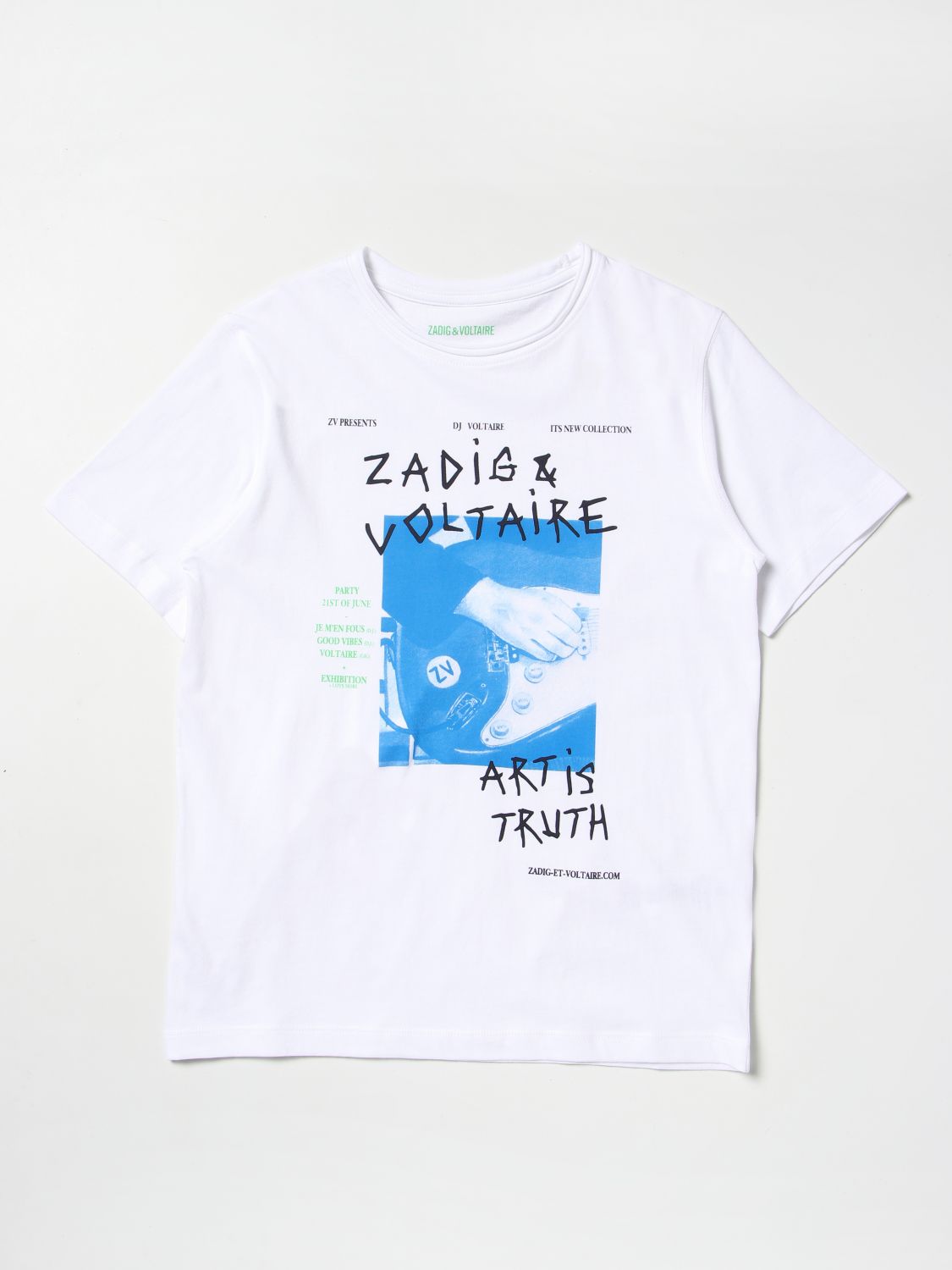 ZADIG & VOLTAIRE: t-shirt for boys - White Zadig Voltaire t-shirt X25361 online on GIGLIO.COM