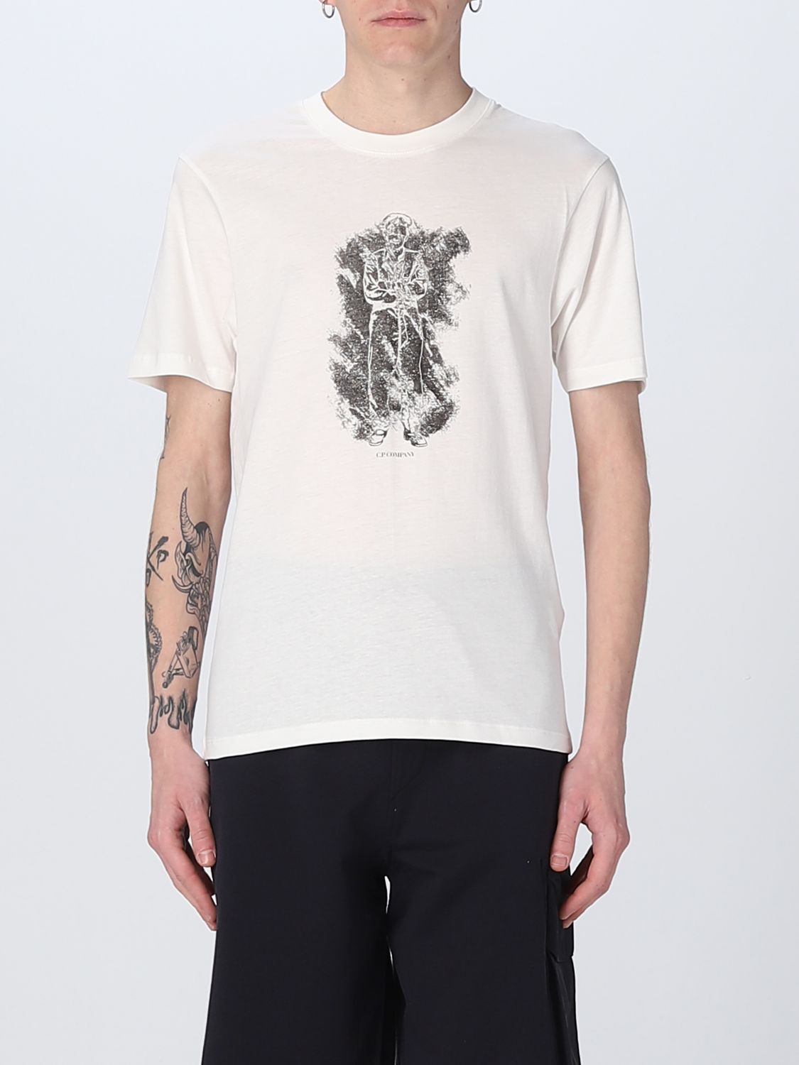 C.P. COMPANY: t-shirt for man - White | C.p. Company t-shirt ...