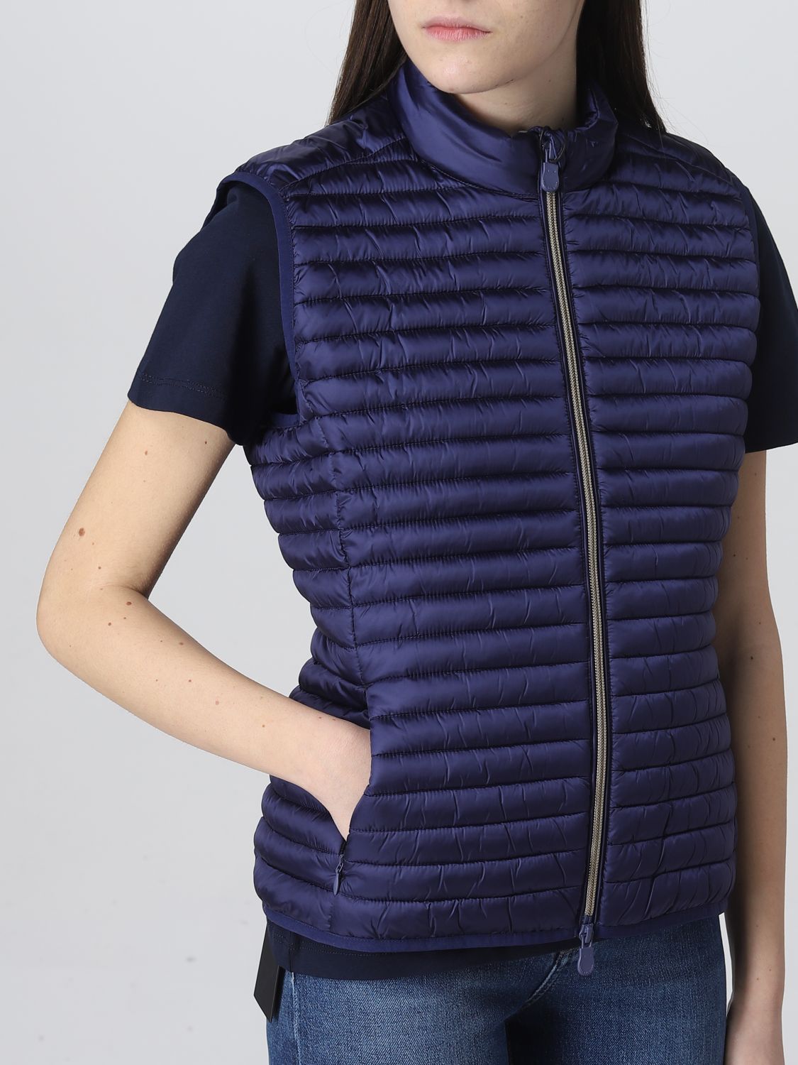 Gilet Save The Duck: Gilet Save The Duck donna blue 4