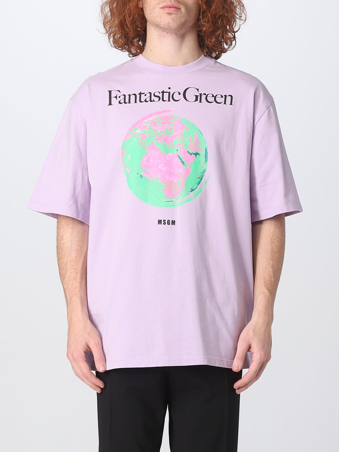 Msgm T-shirt  Herren Farbe Lila In Lilac