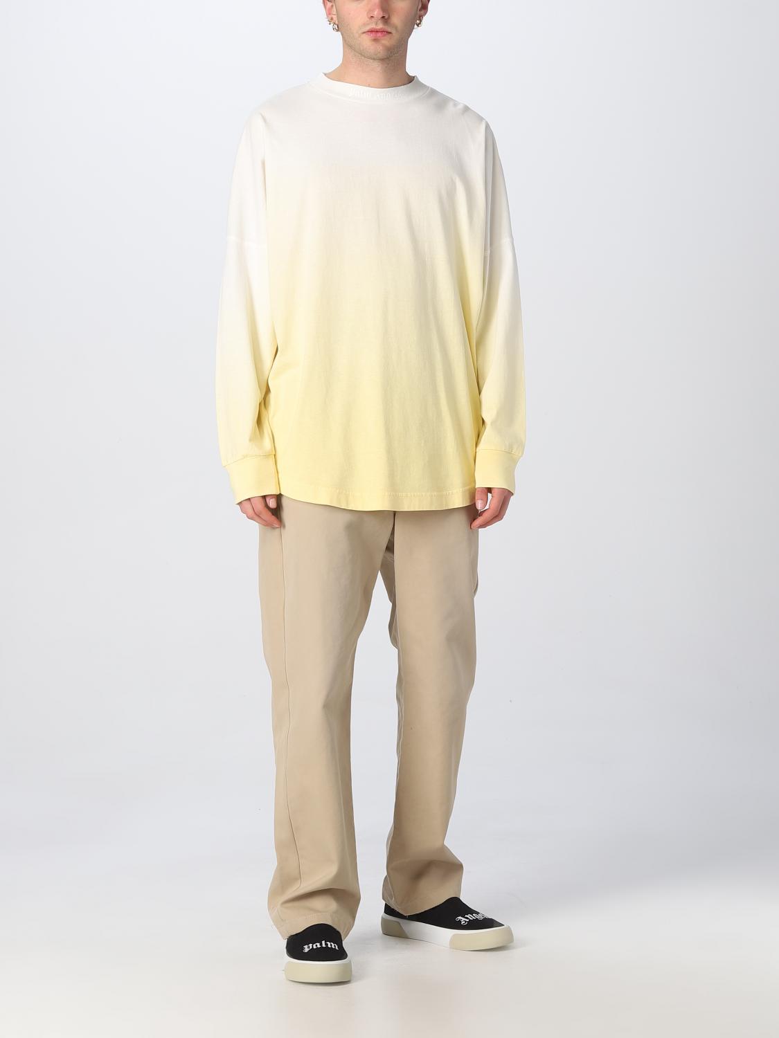T-shirt Palm Angels: T-shirt Palm Angels in cotone giallo 2
