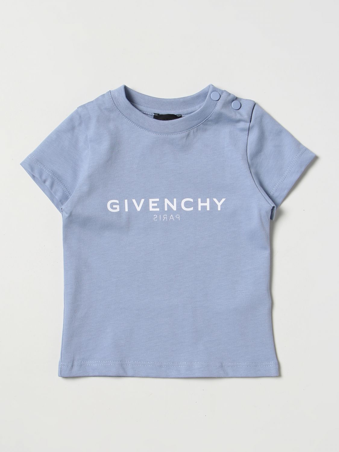 GIVENCHY: t-shirt for baby - Gnawed Blue | Givenchy t-shirt H05246 ...