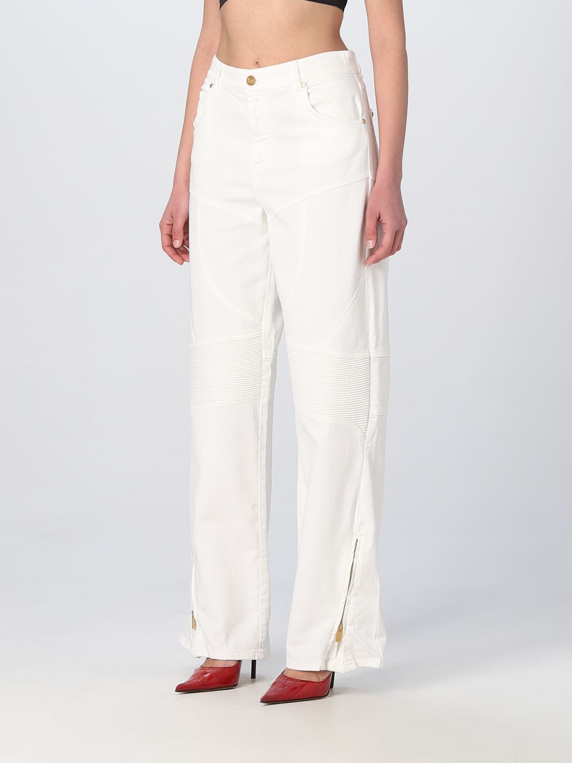 Pantalon Blumarine: Pantalon Blumarine femme blanc 4