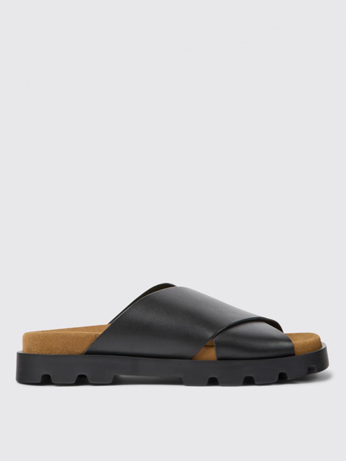 Camper Woman Sandals Black Size 8 Soft Leather In Black