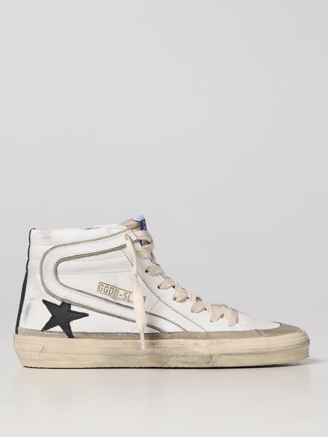Golden Goose White Slide High-top Sneakers In White