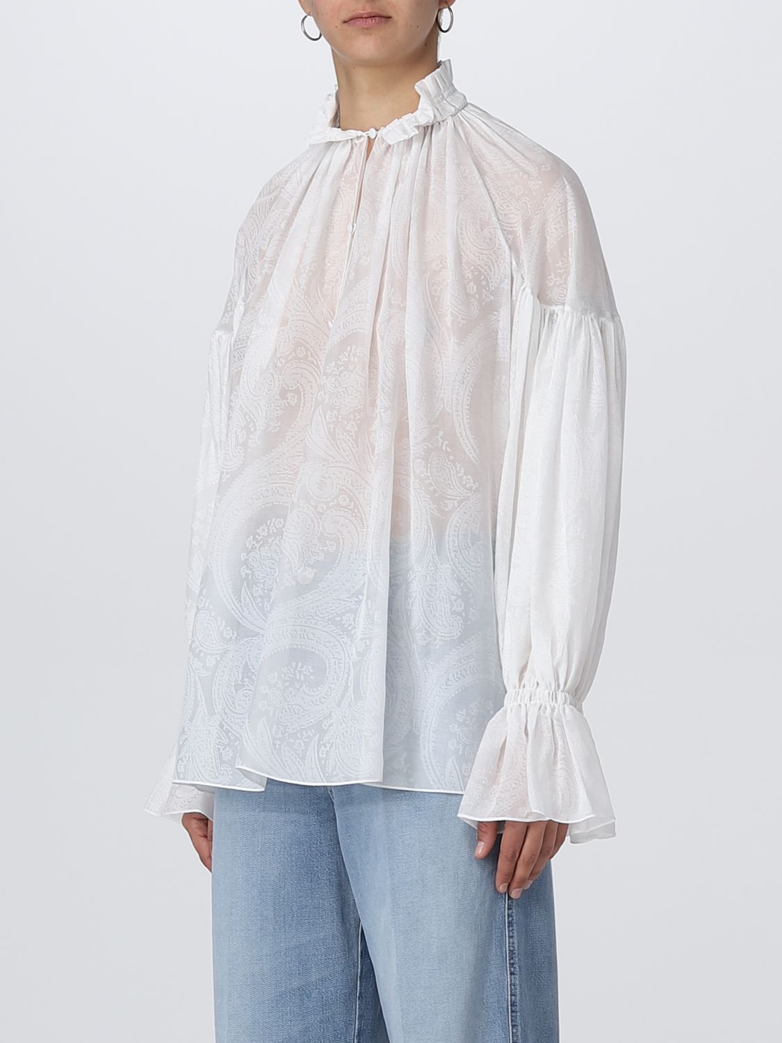 Camicia Etro: Camicia Etro in cotone e seta bianco 3