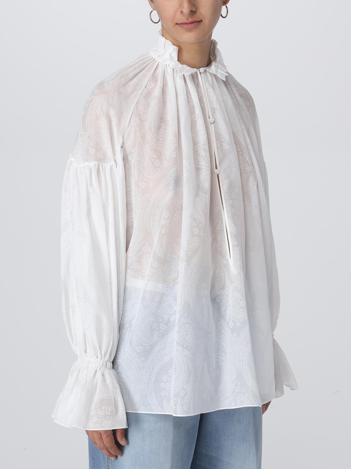 Camicia Etro: Camicia Etro in cotone e seta bianco 4