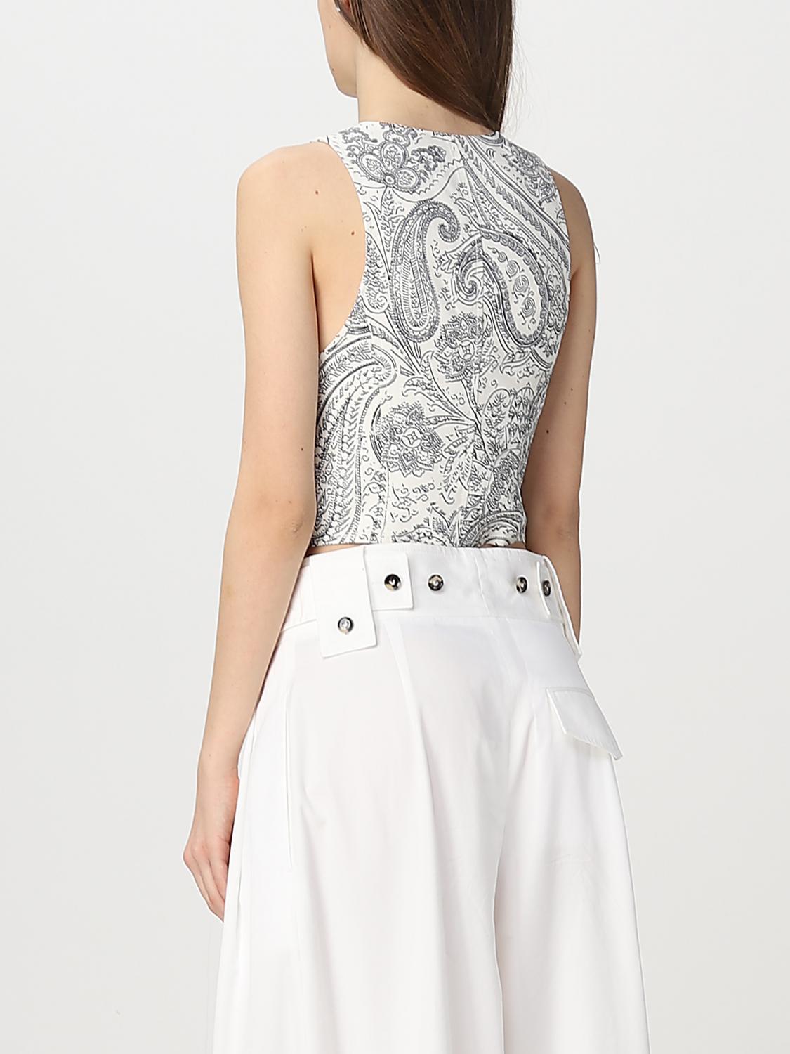 Gilet Etro: Gilet Etro in misto viscosa e lana bianco 3