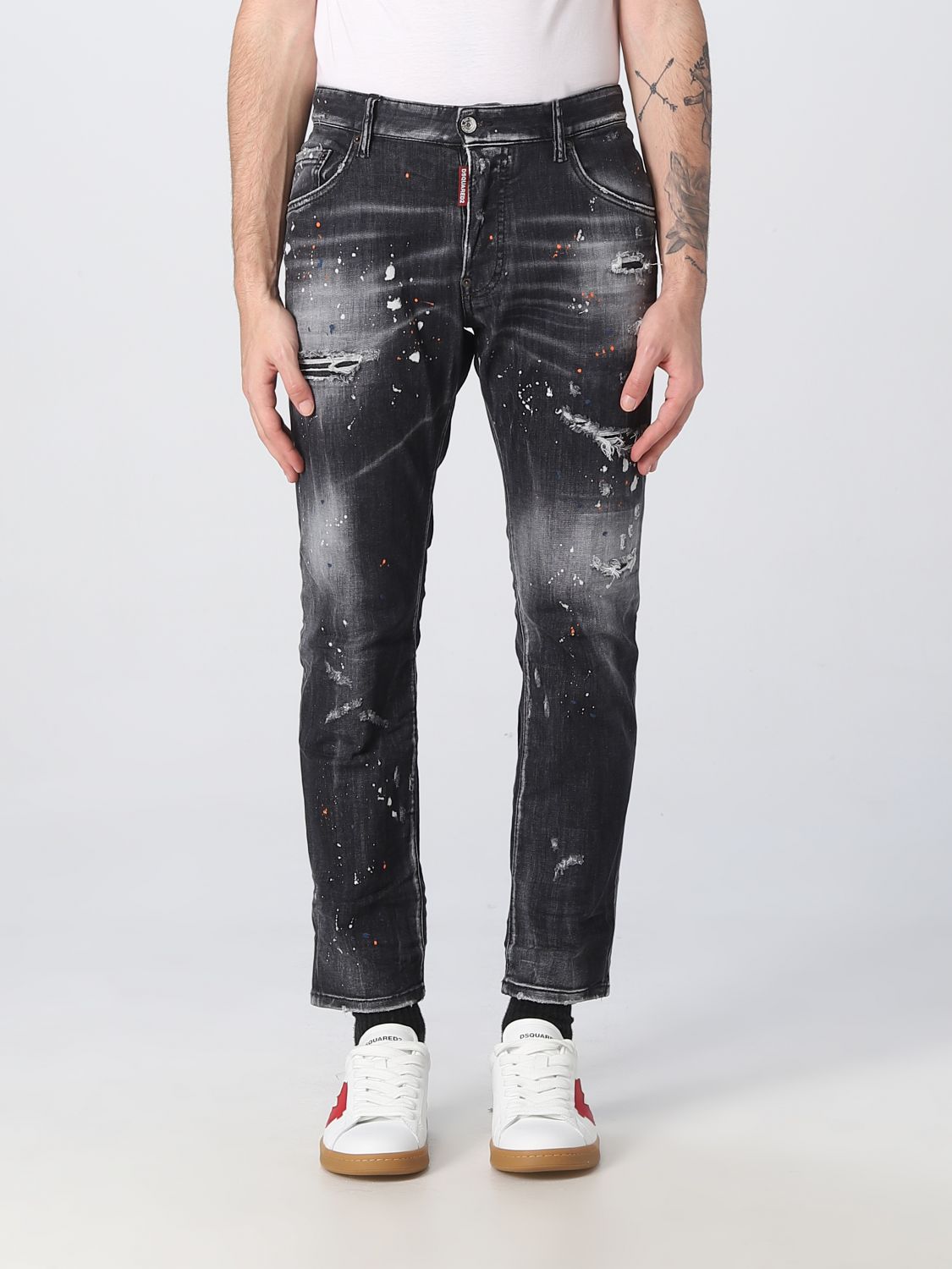 Christus Stevig bronzen DSQUARED2: jeans for man - Black | Dsquared2 jeans S71LB1145S30503 online  on GIGLIO.COM