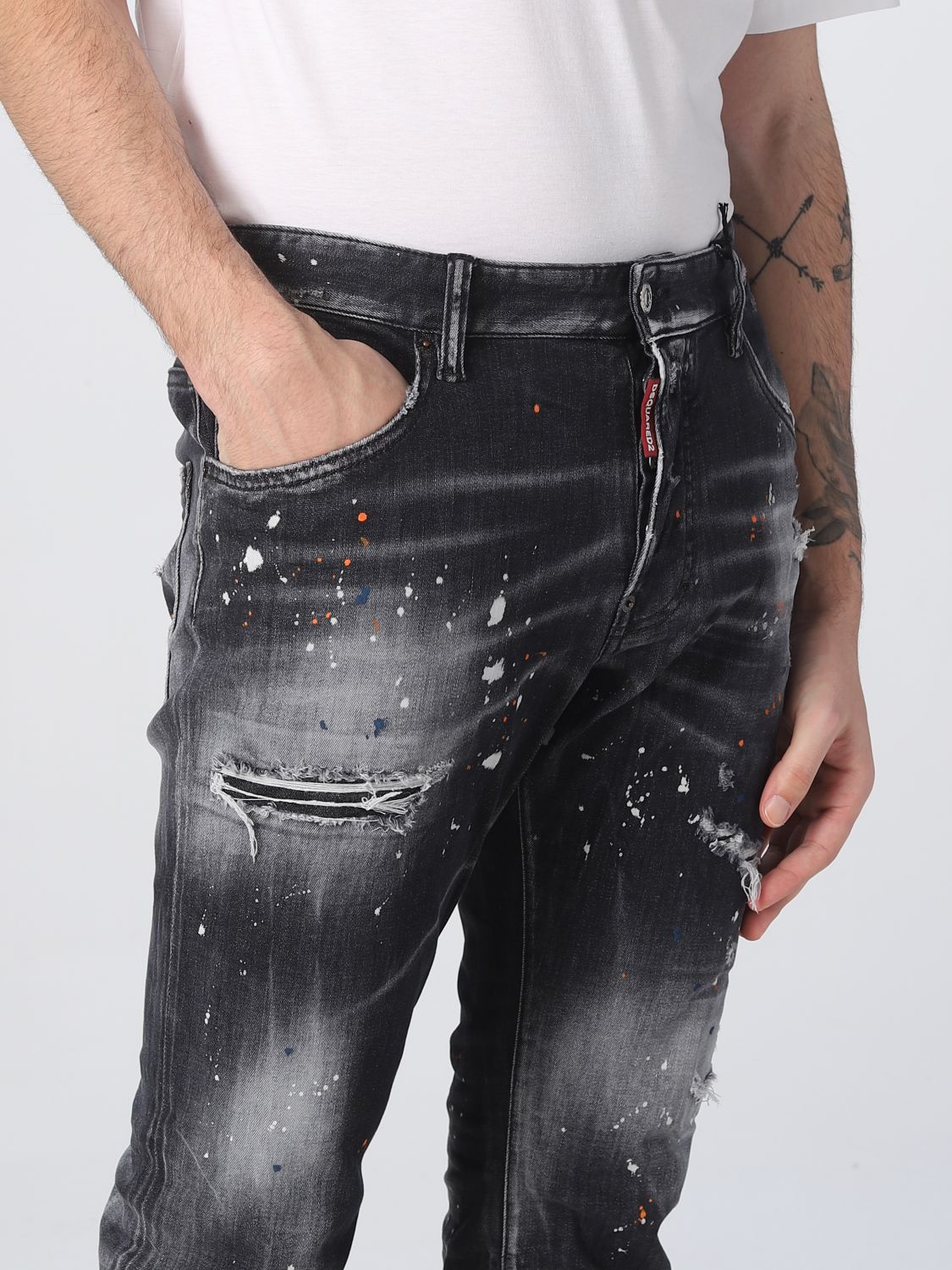 Hol kat snor DSQUARED2: jeans for man - Black | Dsquared2 jeans S71LB1145S30503 online  on GIGLIO.COM