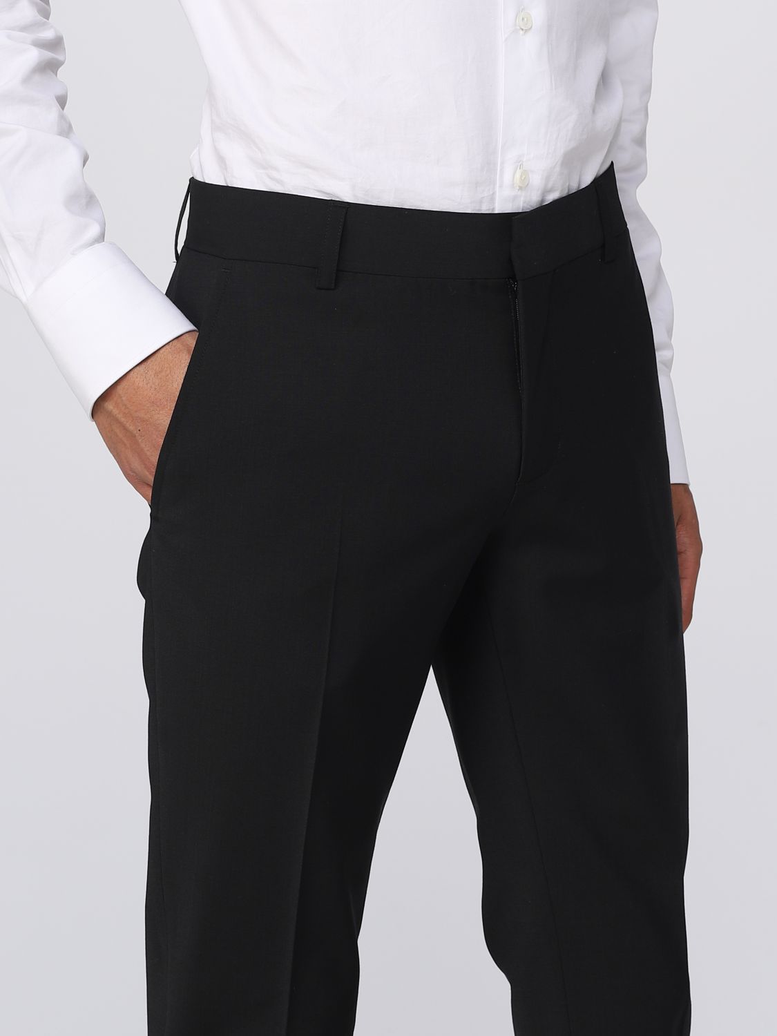 Trousers Daniele Alessandrini: Daniele Alessandrini trousers for men black 4