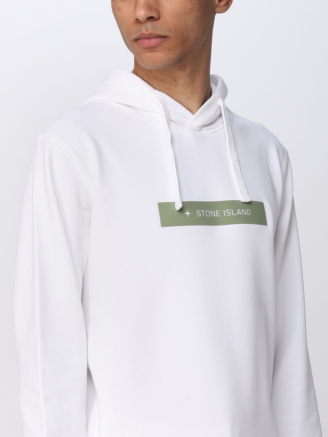 Foto gemak Passief STONE ISLAND: sweatshirt for man - White | Stone Island sweatshirt  781565585 online on GIGLIO.COM