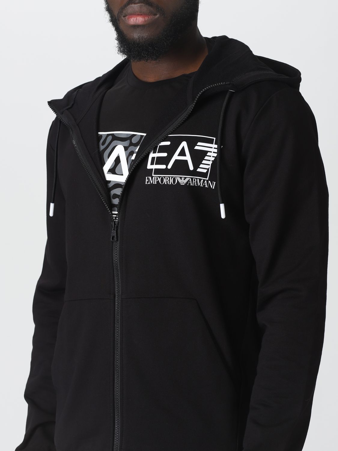 EA7: sweatshirt for man - Black | Ea7 sweatshirt 3RPM53PJ05Z online on ...