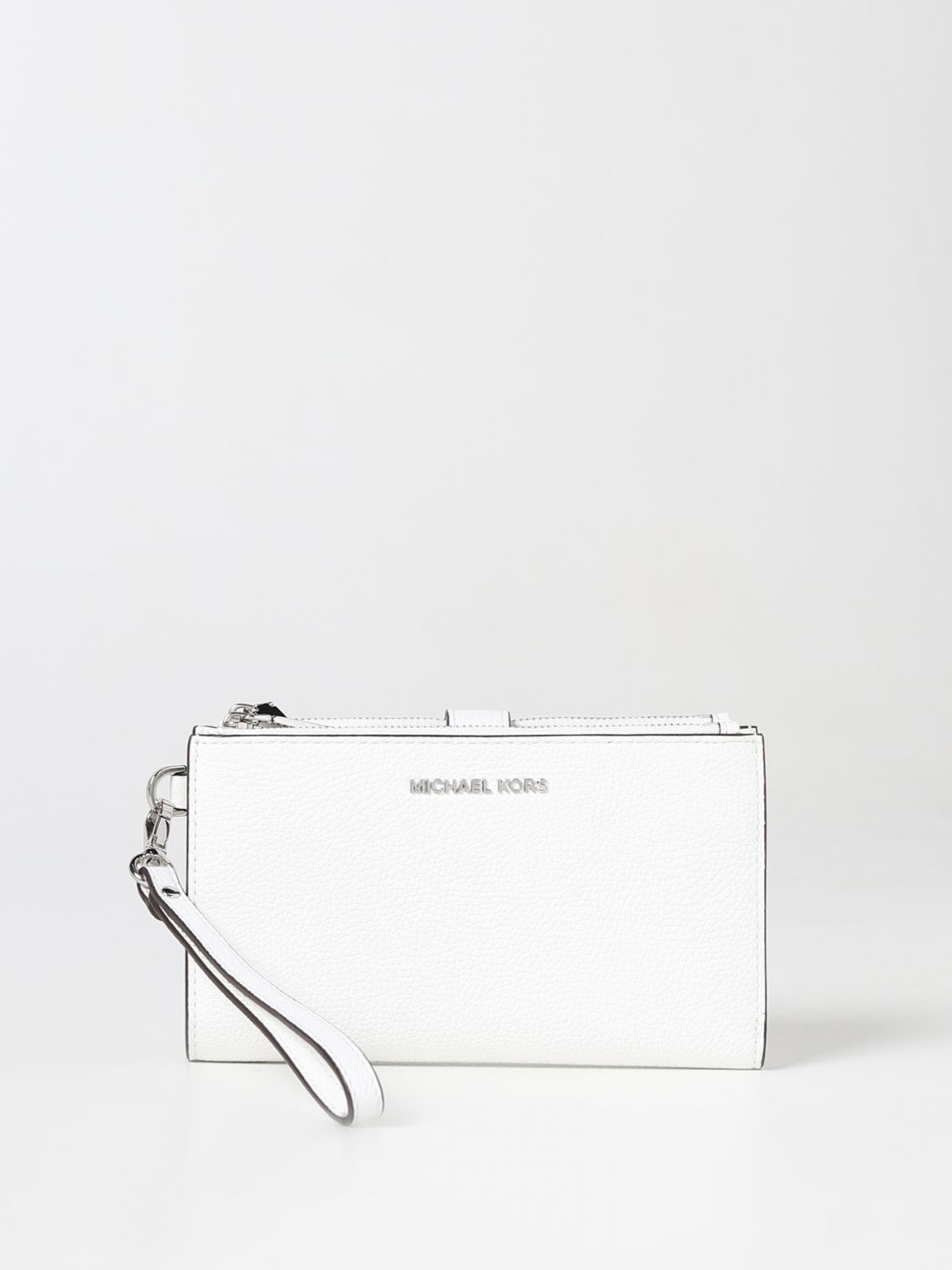 Michael Kors Outlet: Michael wallet in leather - White | Michael Kors ...