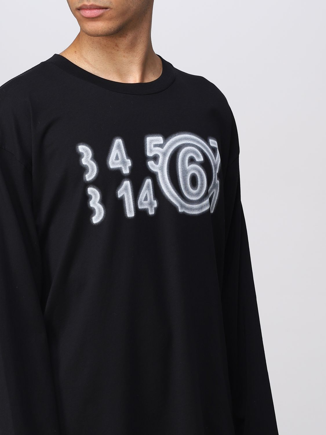 MM6 MAISON MARGIELA：Tシャツ メンズ - ブラック | GIGLIO.COM