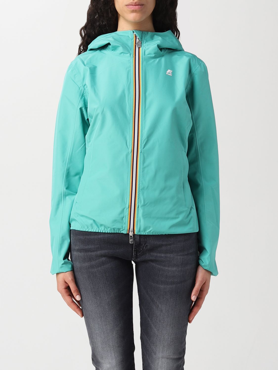 K-WAY: jacket for woman - Green | K-Way jacket K8121VW online on GIGLIO.COM