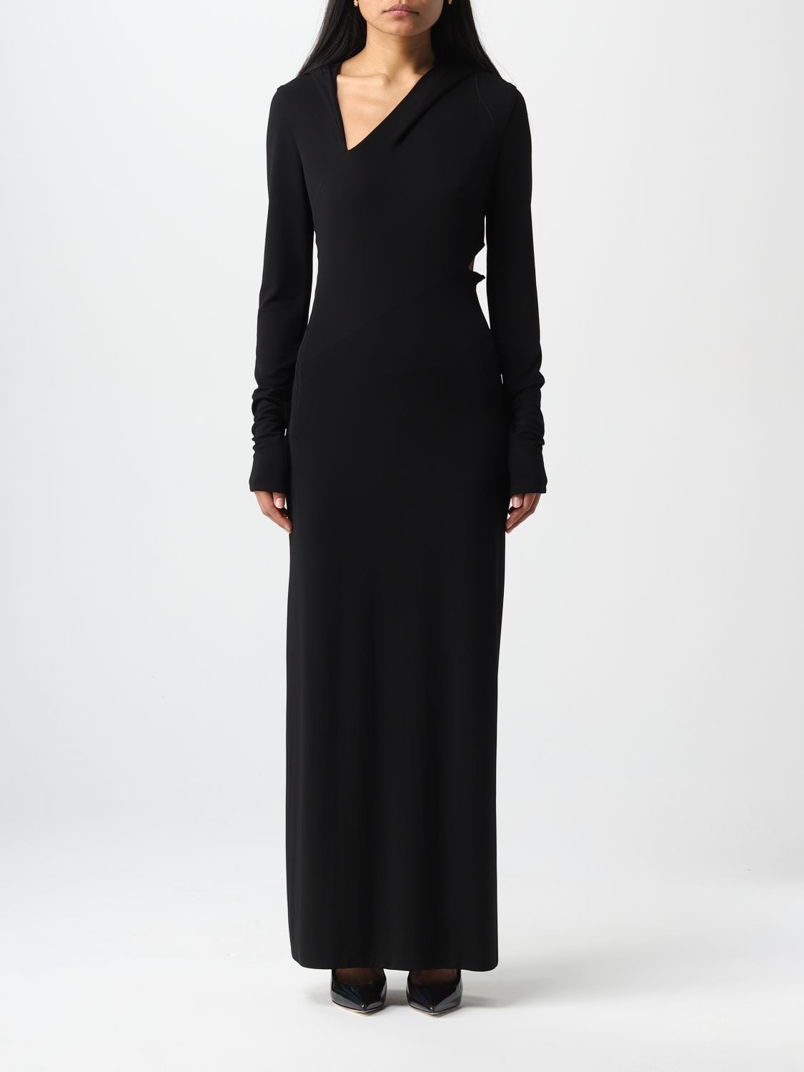 Versace Dress In Jersey In Black