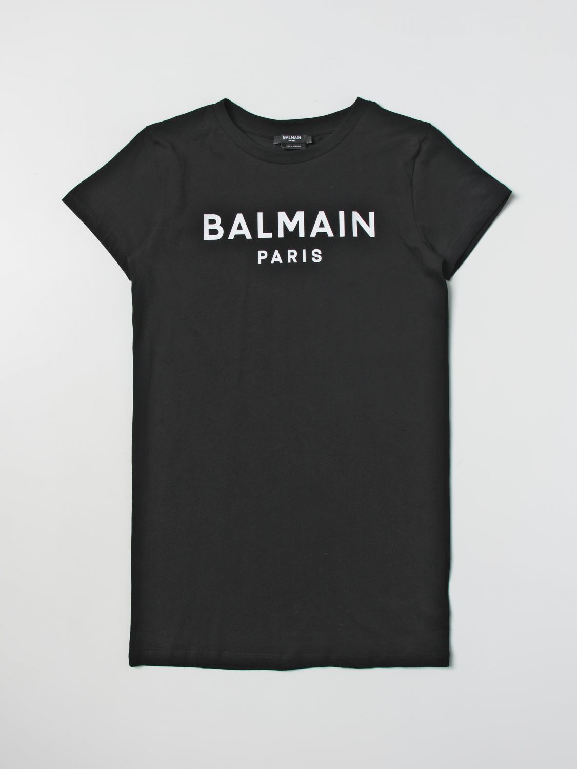 BALMAIN KIDS: dress for girls - Black | Balmain Kids dress BS1C31Z0057 ...