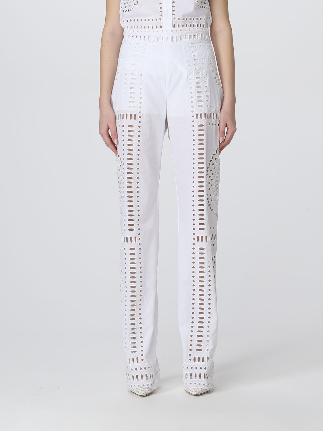 Alberta Ferretti Trousers  Woman Colour White