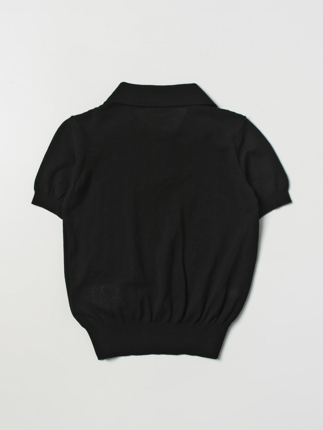 MSGM KIDS polo shirt for boys Black Msgm Kids polo shirt MS029507 online on