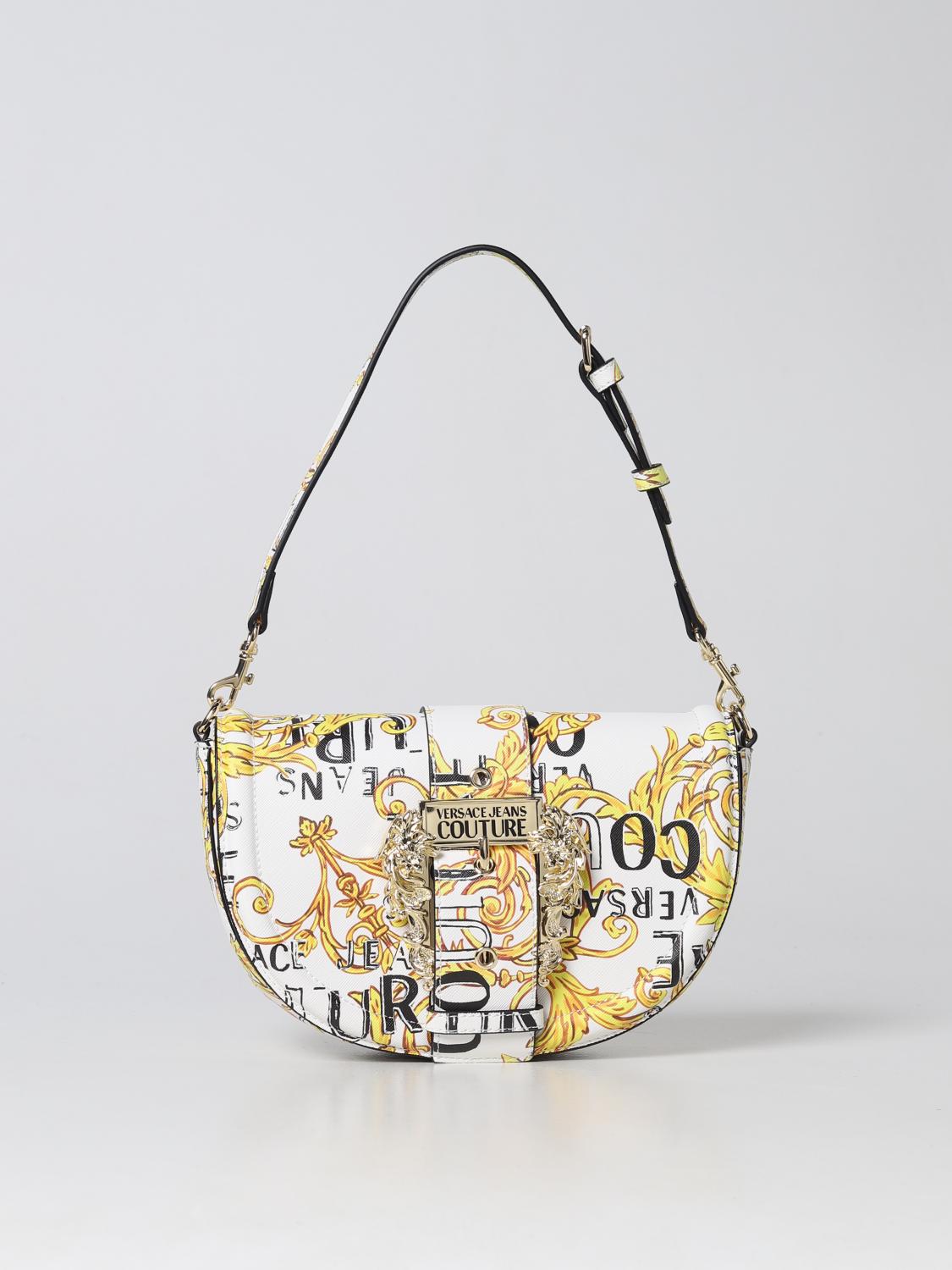 VERSACE JEANS COUTURE shoulder bag for woman White Versace Jeans Couture shoulder bag