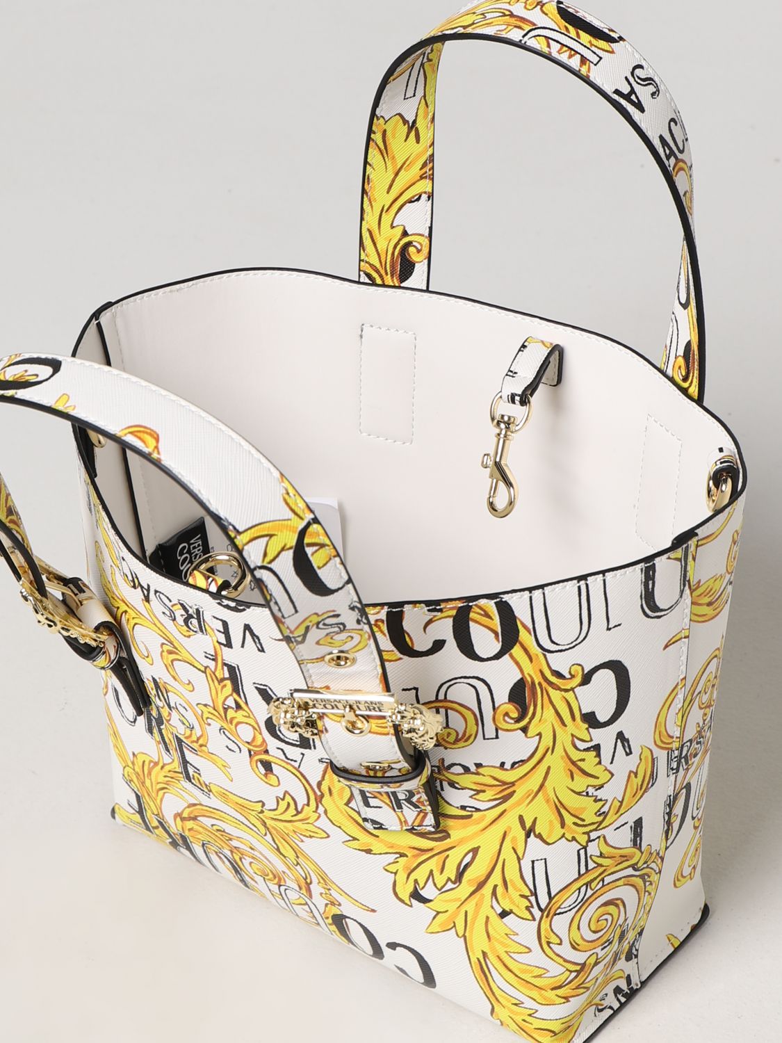 VERSACE JEANS COUTURE: mini bag for women - White | Versace Jeans ...
