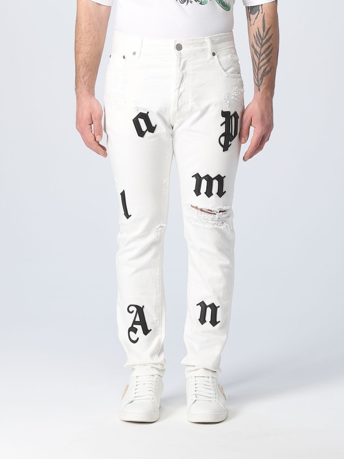 PALM ANGELS: jeans for man - White | Palm Angels jeans PMYA033S23DEN020 ...
