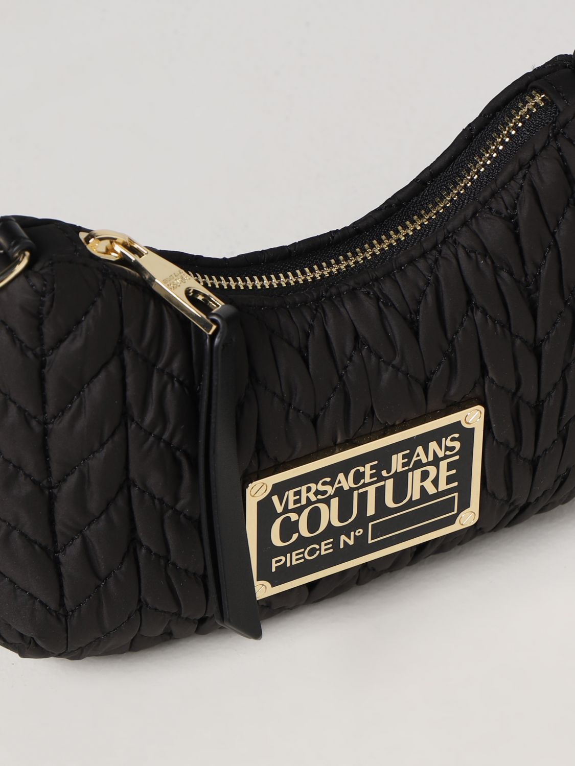 Borsa mini Versace Jeans Couture: Borsa Versace Jeans Couture in nylon trapuntato nero 3